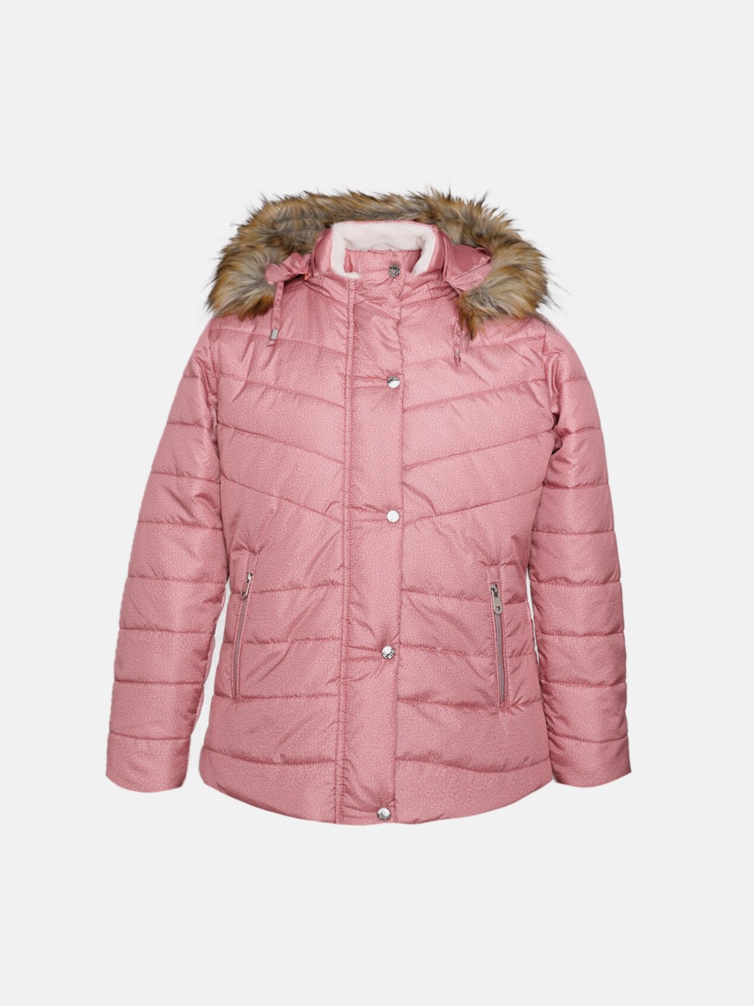

LURE JUNIOR Girls Peach-Coloured Lightweight Outdoor Padded Jacket