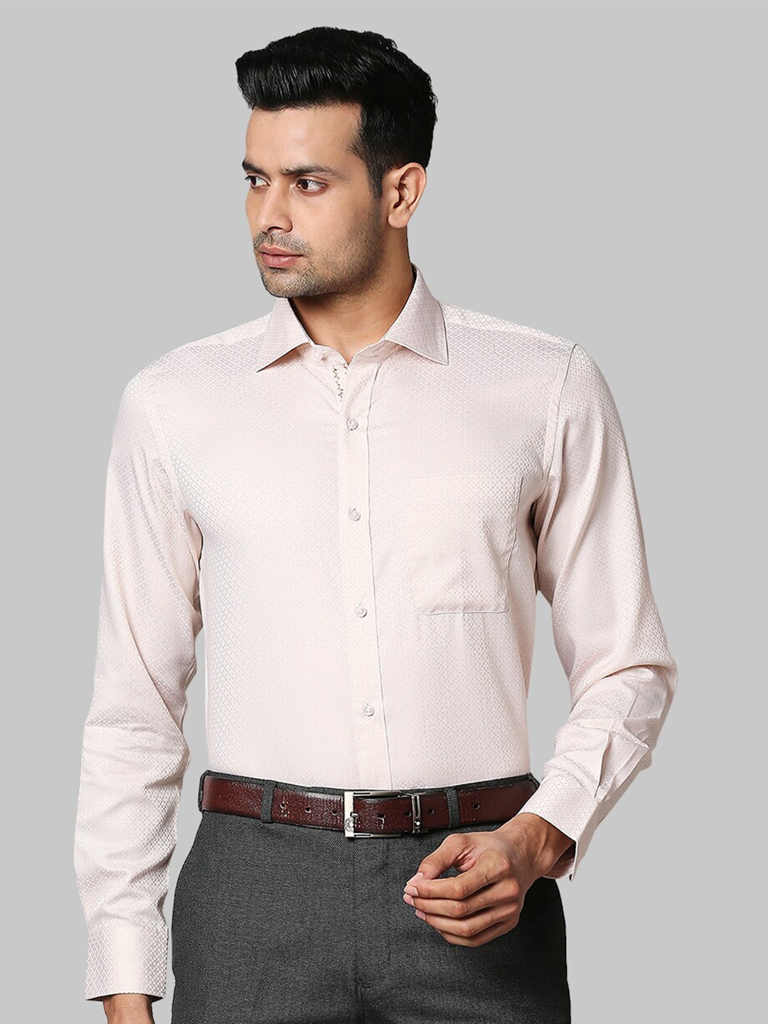 

Raymond Men Beige Casual Shirt