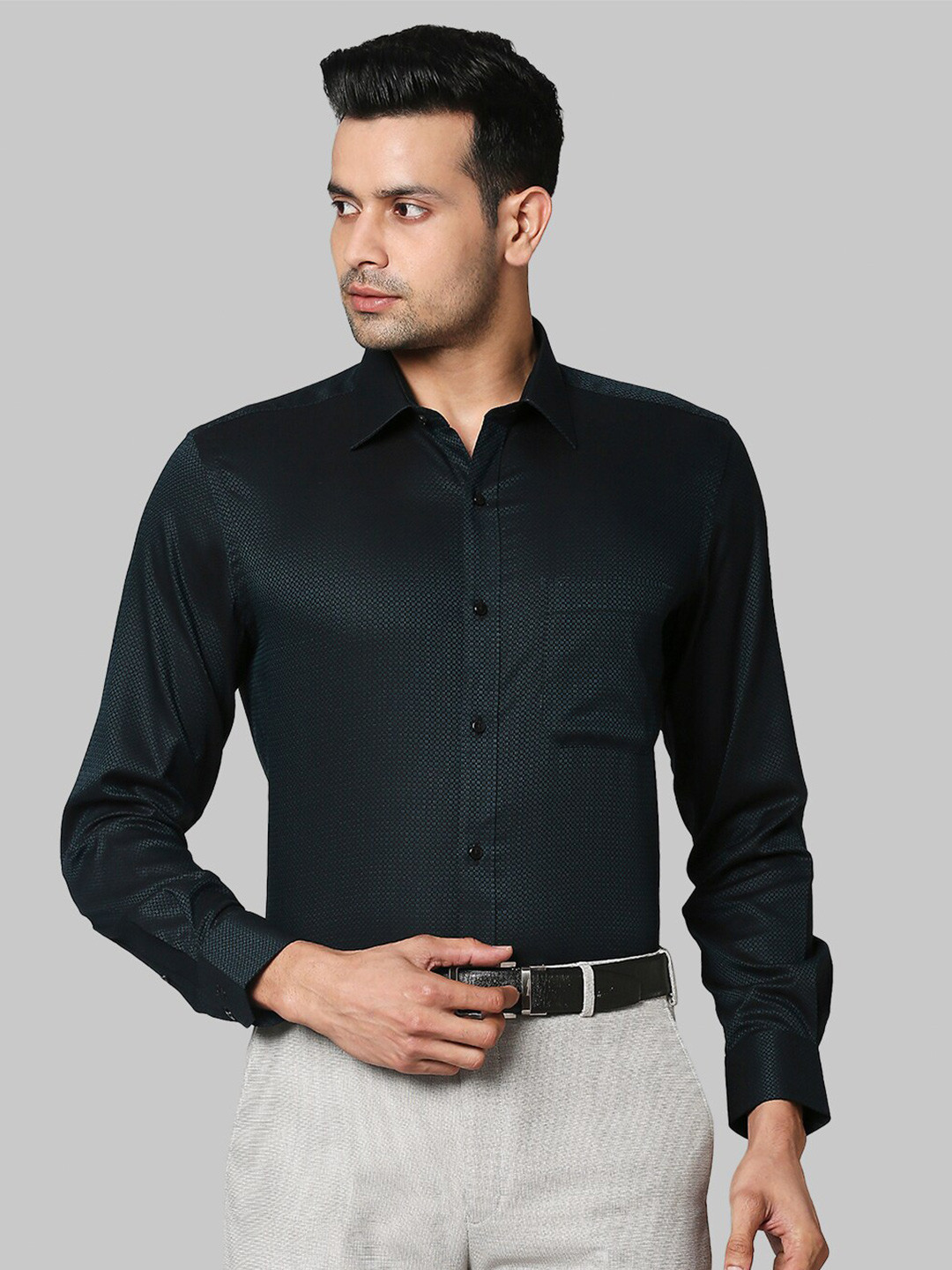 

Raymond Men Green Casual Shirt