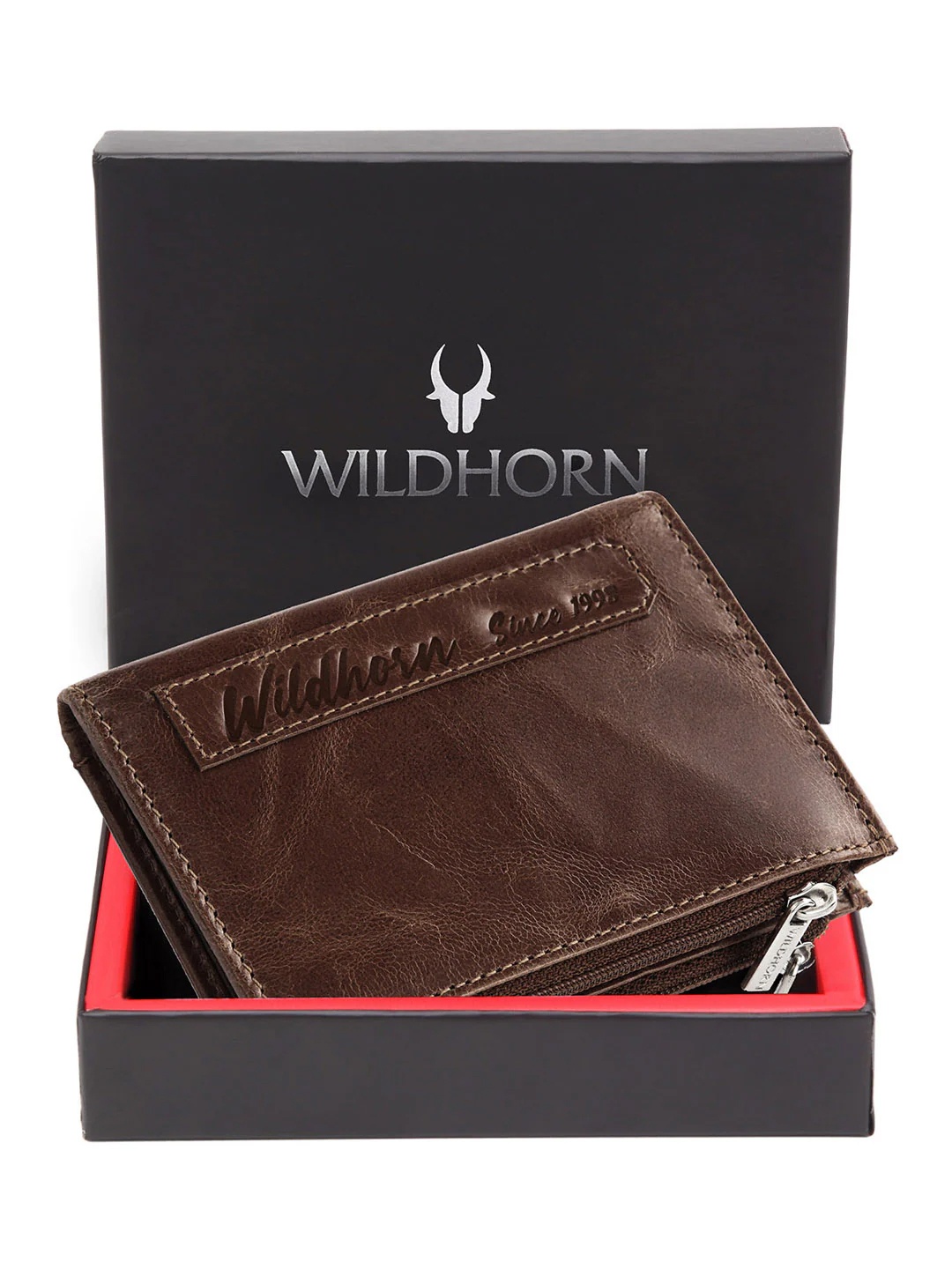 

WildHorn Men Brown Leather Two Fold Wallet