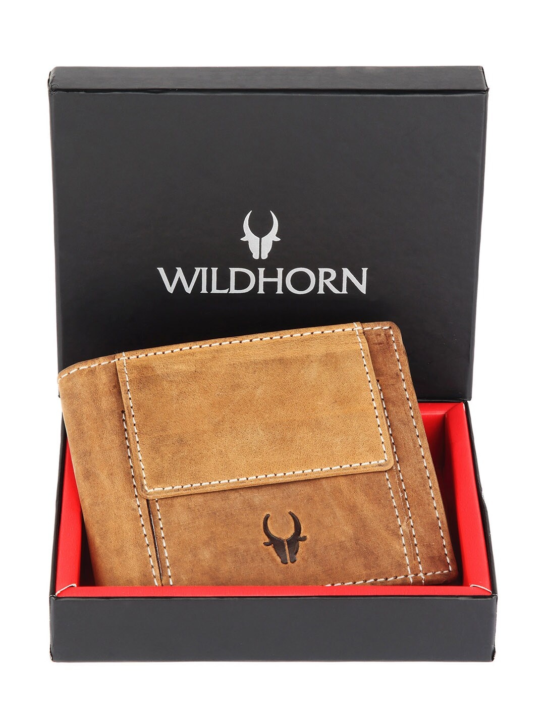 

WildHorn Men Tan Leather Two Fold Wallet