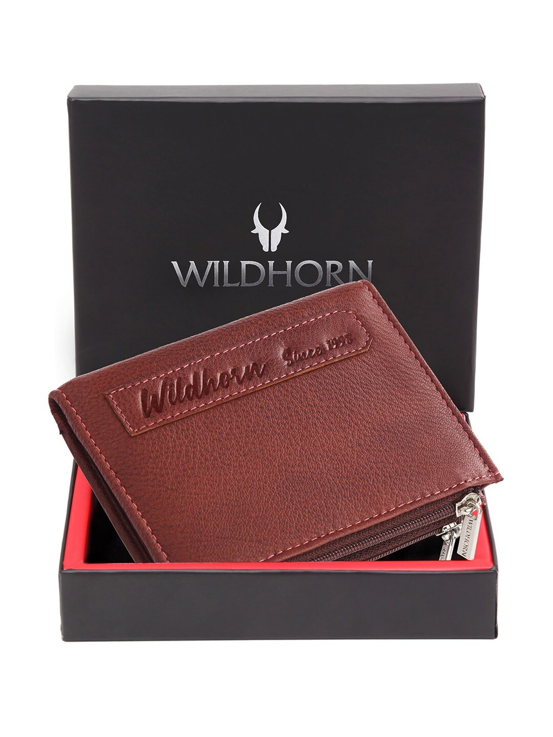 

WildHorn Men Brown Solid Leather Two Fold Wallet