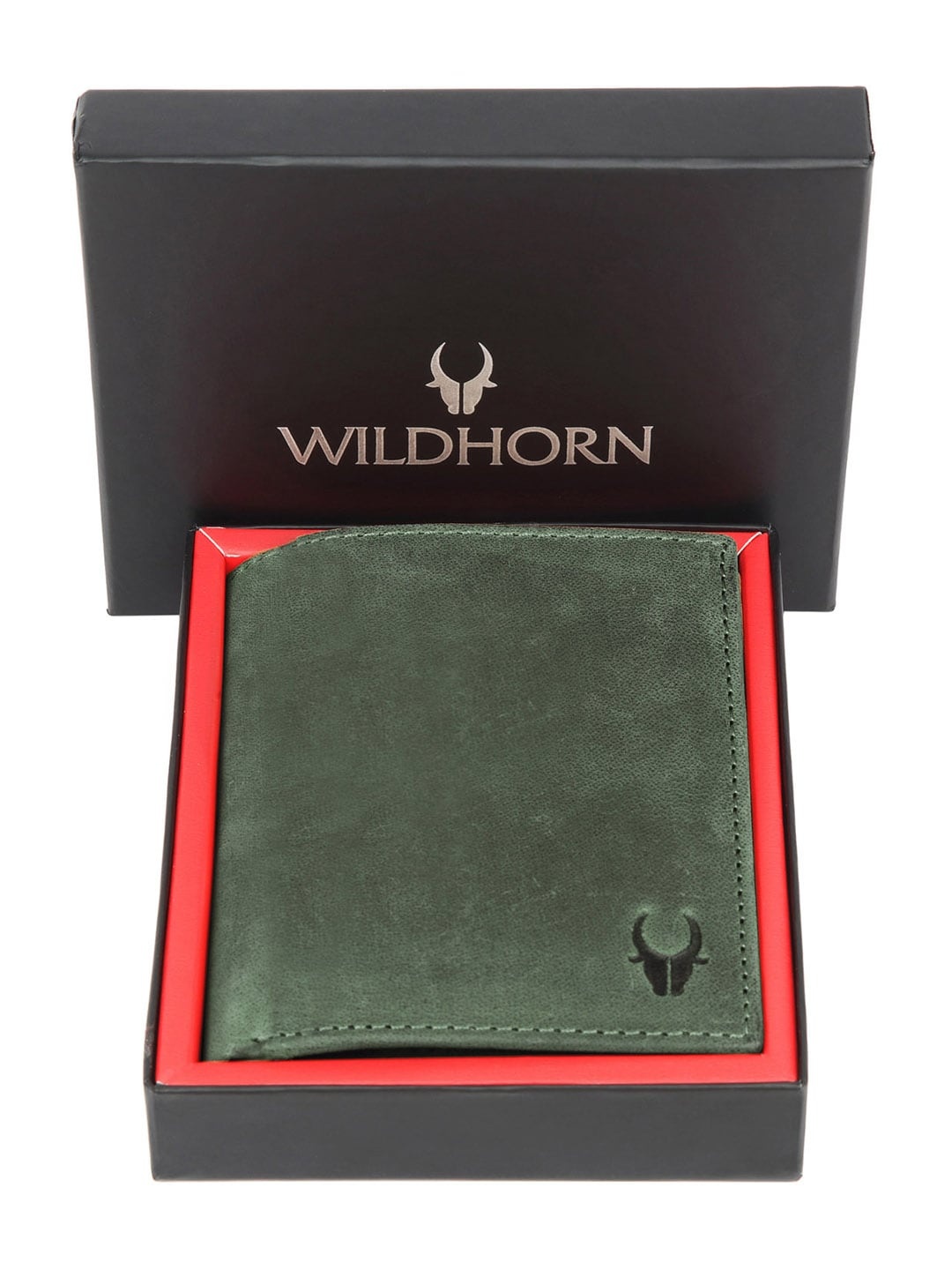 

WildHorn Unisex Green Leather Card Holder