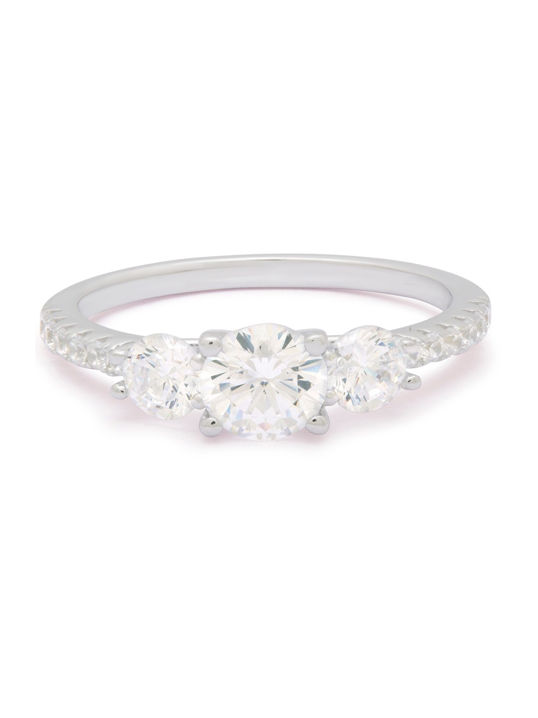

ANAYRA Sterling Sliver White CZ Finger Ring