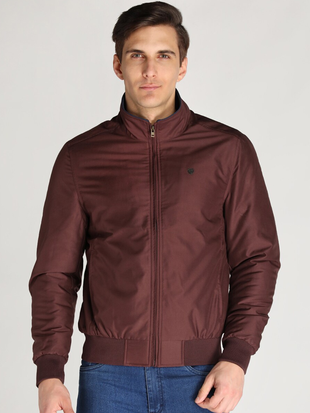 

LURE URBAN Men Maroon Solid Tailored Jacket
