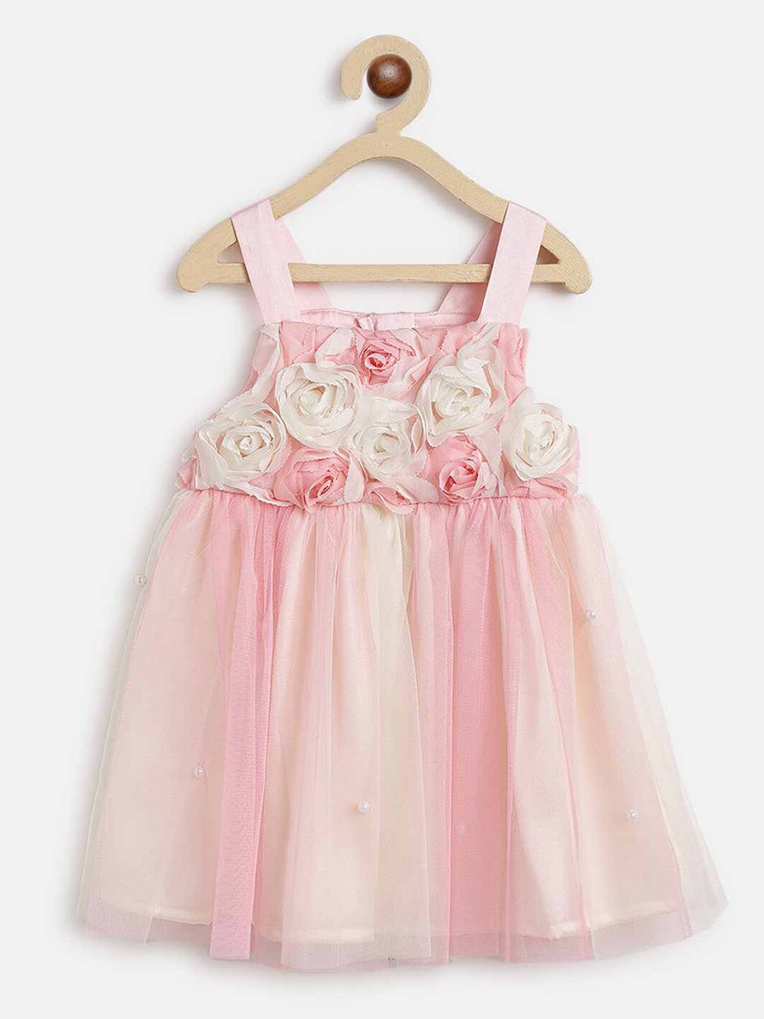 

Nauti Nati Girls Off White & Pink Net Dress