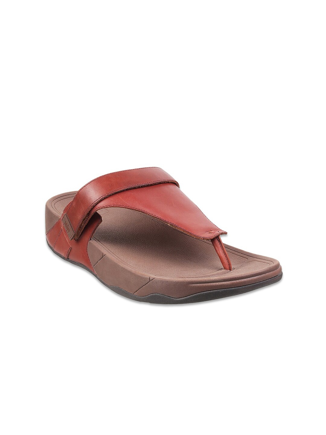 

fitflop Men Maroon Leather Comfort Sandals