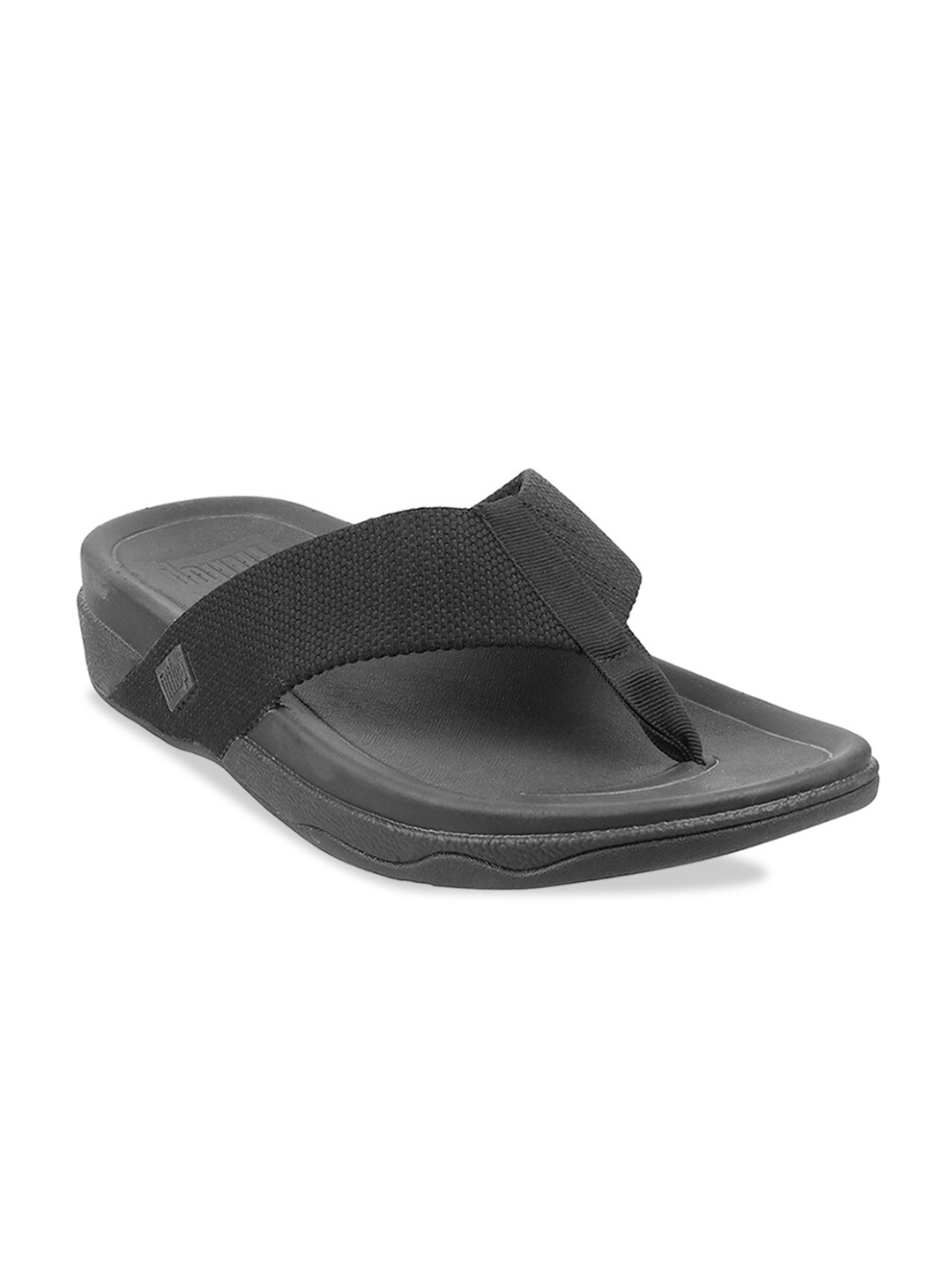 

fitflop Men Black Leather Comfort Sandals