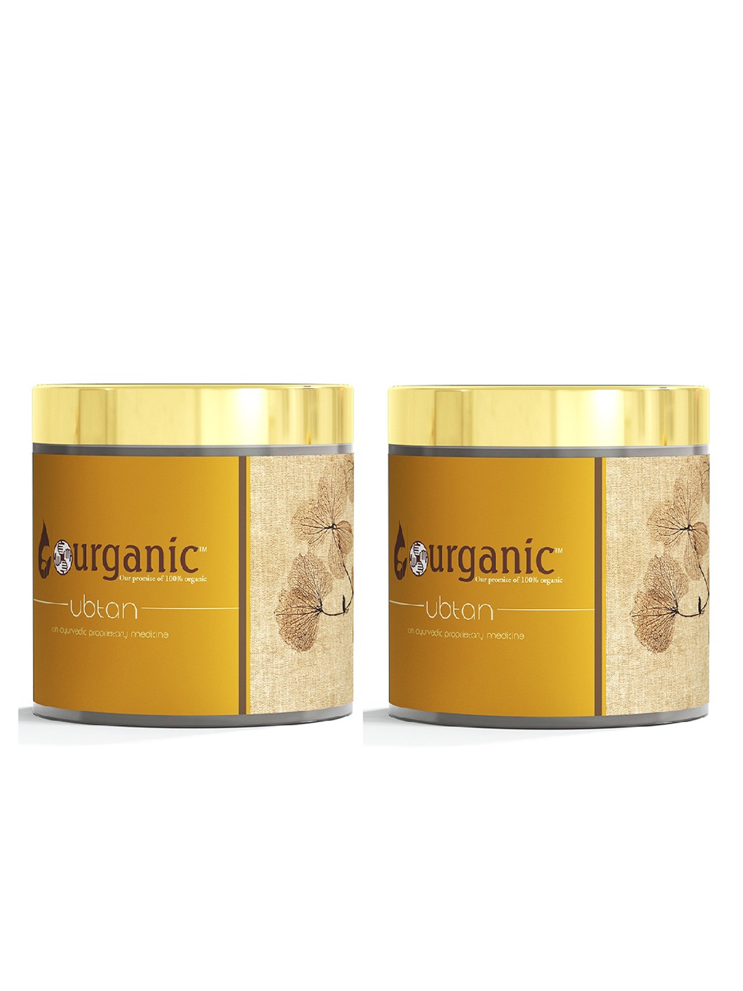 

Aryanveda Set of 2 Ourganic Ubtan Face Mask For Removal Of Dirt - 100 g Each, Beige