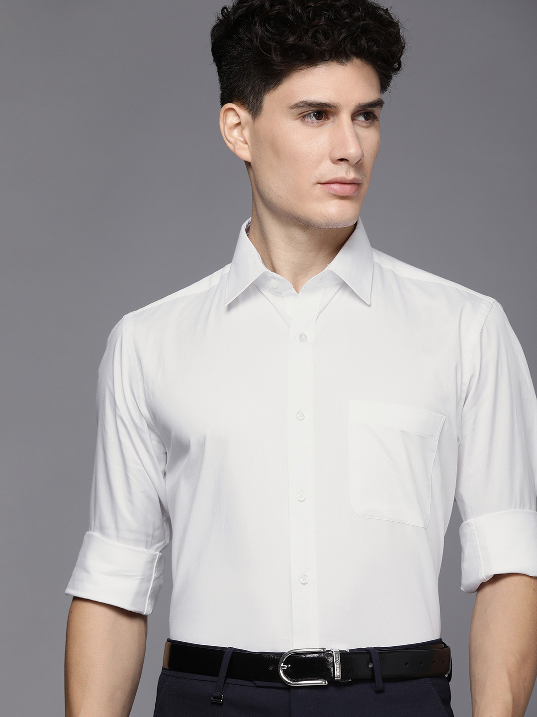 

Raymond Men White Slim Fit Pure Cotton Formal Shirt