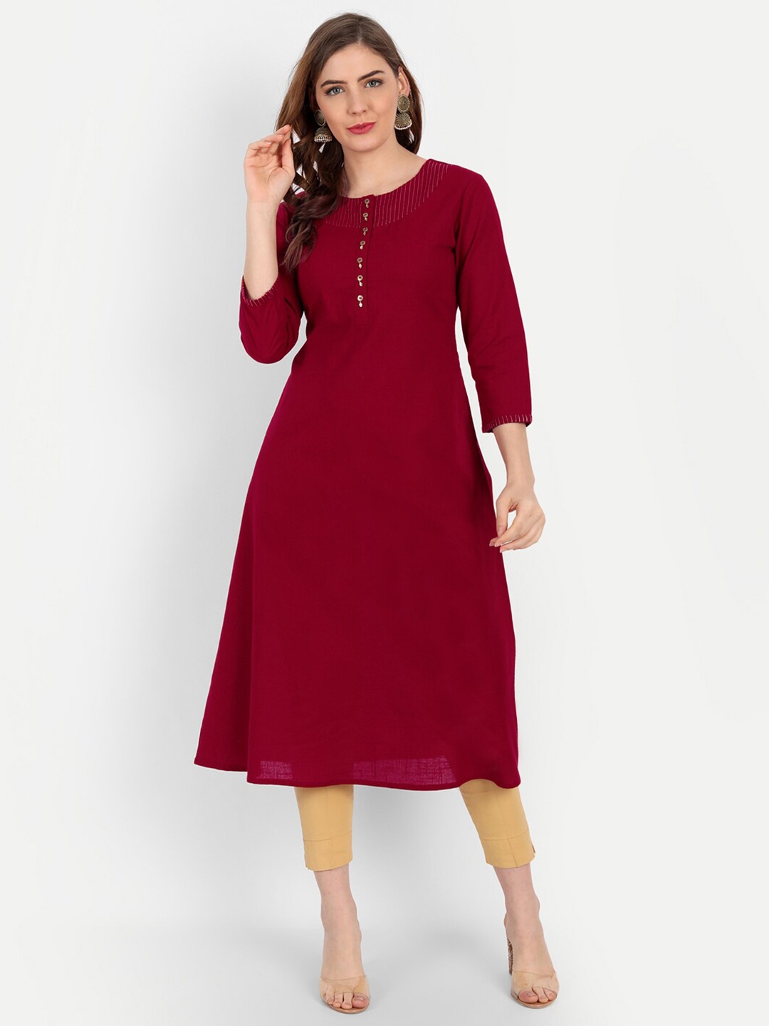 

SUTI Women Maroon Kurta