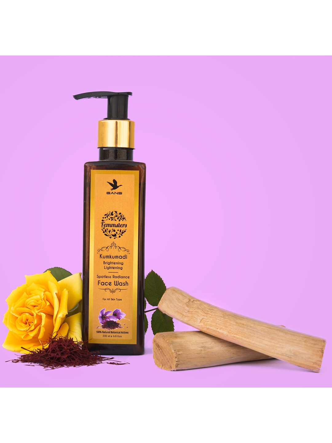 

Gans Kumkumadi Brightening Lightening Face Wash 200ml, Peach
