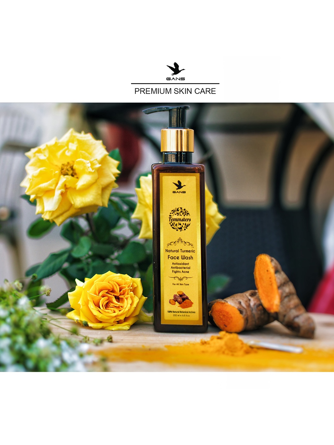 

Gans Natural Turmeric Face Wash 200ml, Yellow