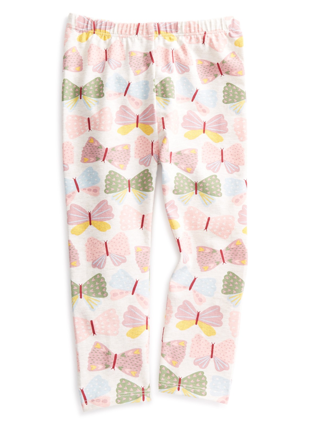 

Macy's First Impression Girls White & Pink Butterfly Printed Leggings