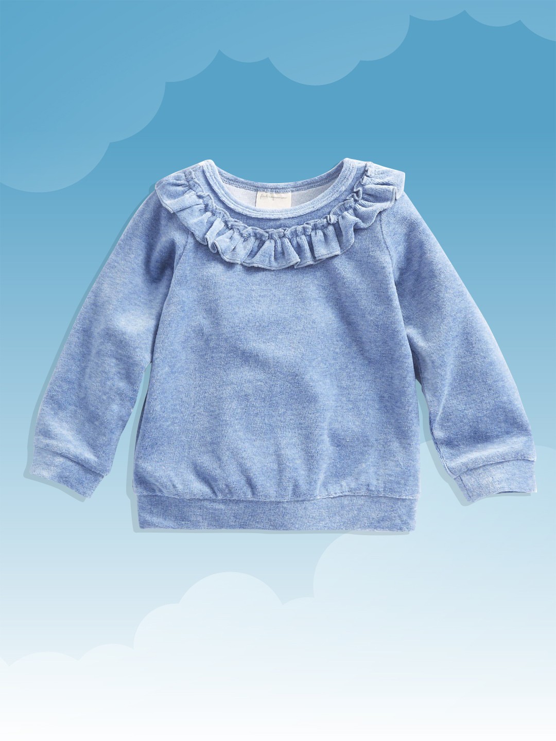 

Macy's First Impression Girls Blue Ruffle Sweatshirt