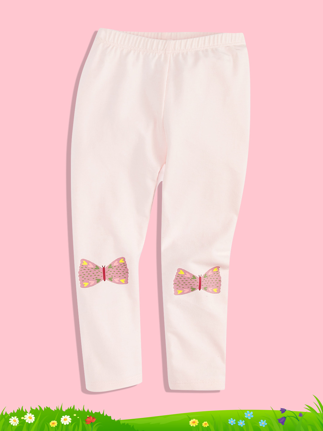 

Macy's First Impression Infant Girls Pink Butterfly Printed Leggings