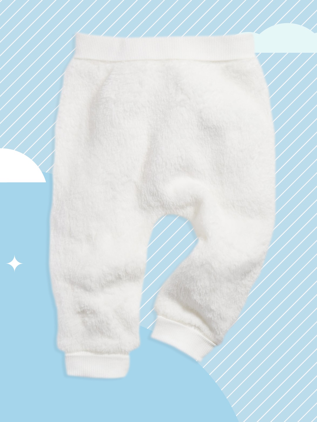 

Macy's First Impression Infants White Solid Sherpa Lounge Pants