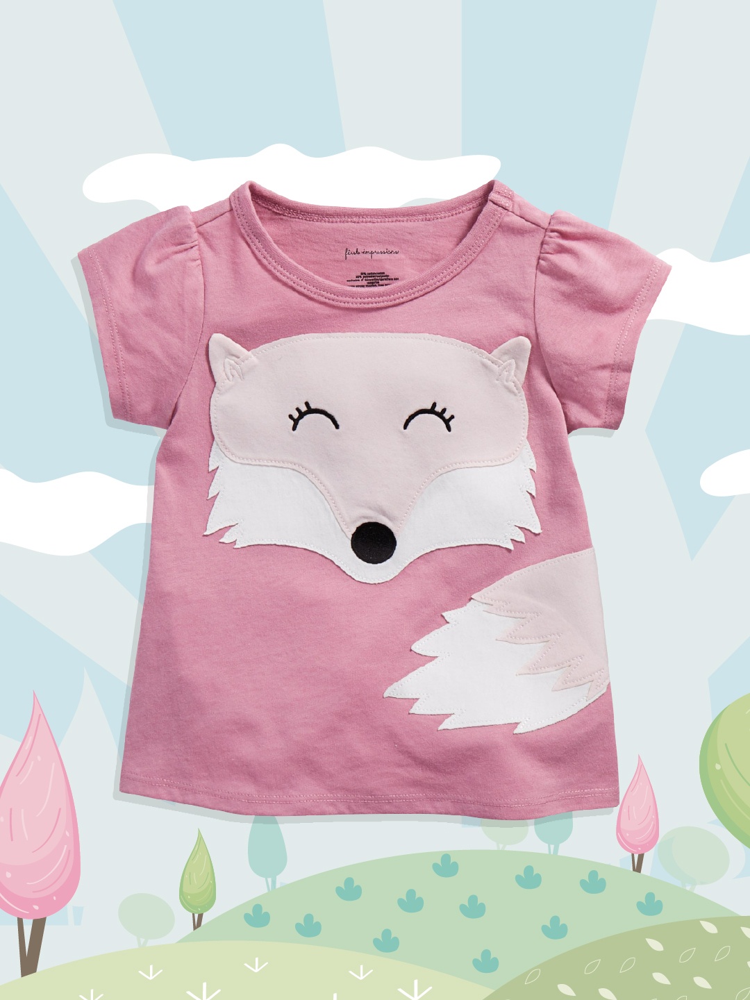 

Macy's First Impression Girls Pink Printed Top