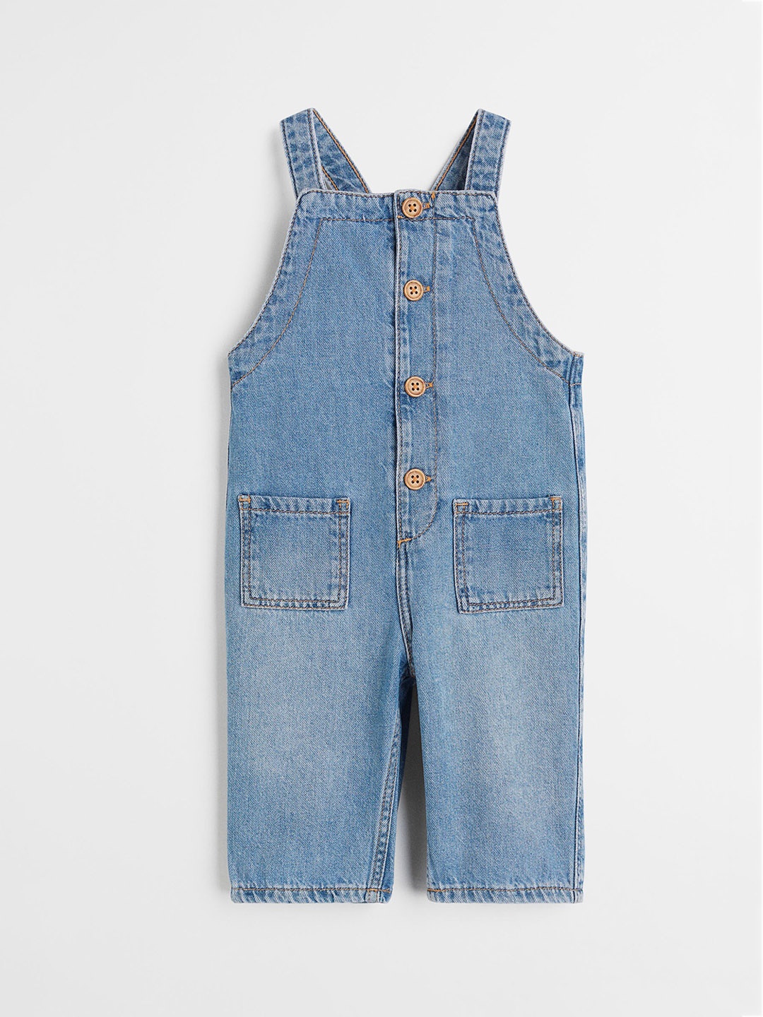 

H&M Girls Blue Denim Dungarees