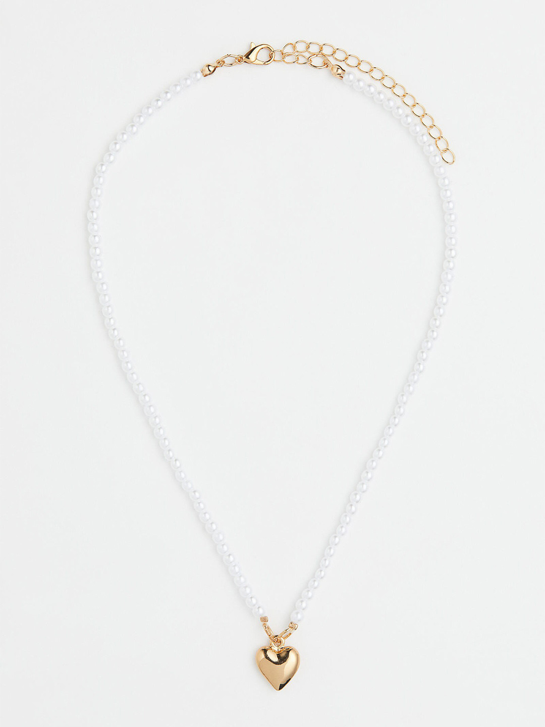 

H&M Women Gold-Toned & White Pendant Necklace
