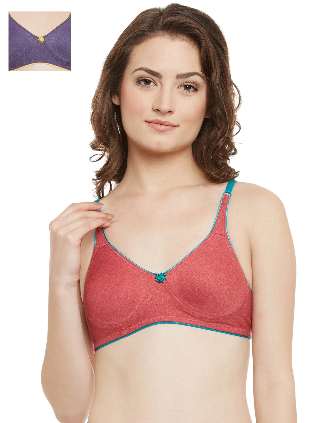 

Claura Pack of 2 T-shirt Bras, Red