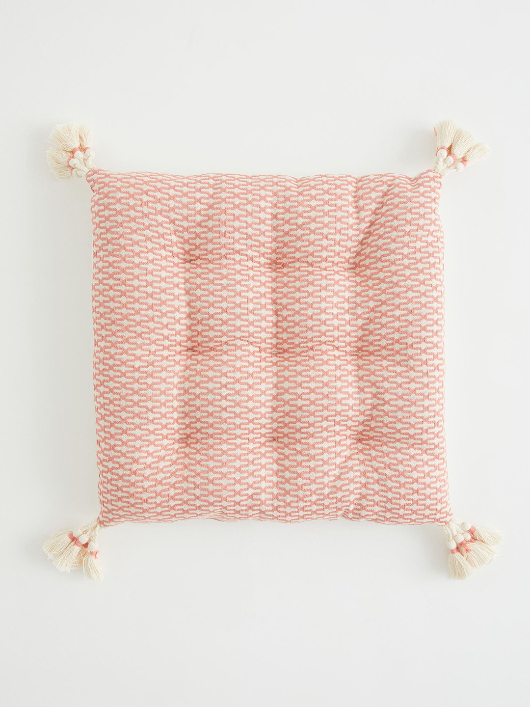 

H&M Pink & White Tasselled Seat Cushions