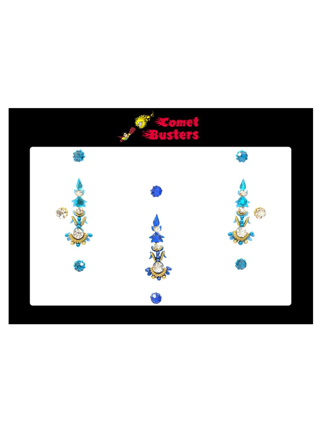 

Comet Busters Blue Shimmer Bindis