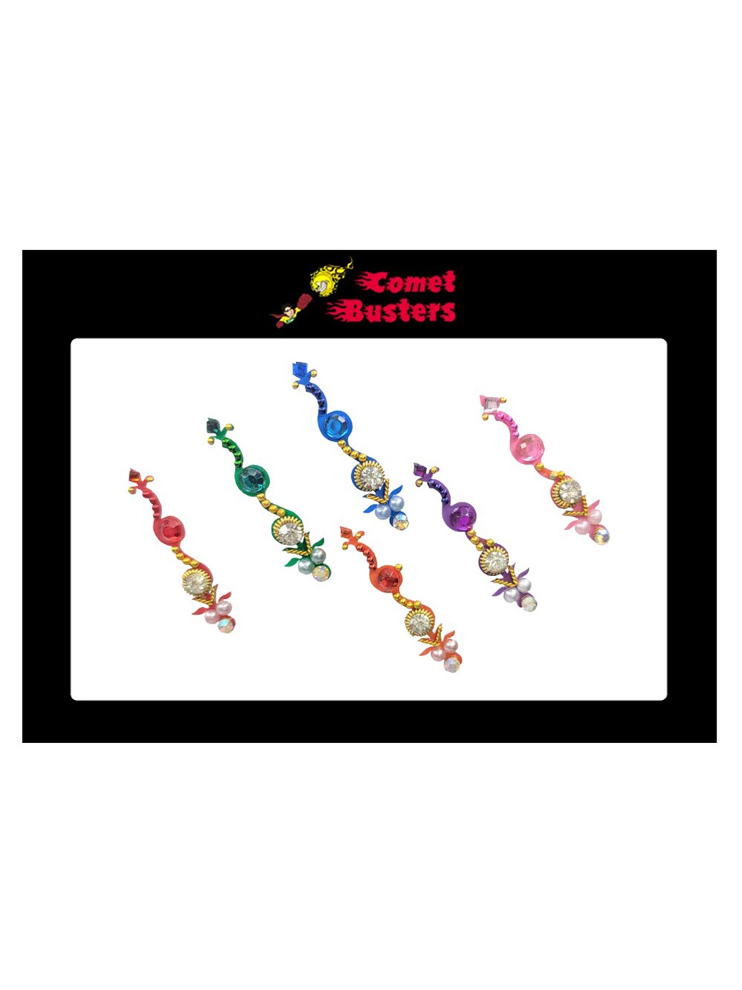 

Comet Busters 6 Pcs Multicolored Bindis, Blue