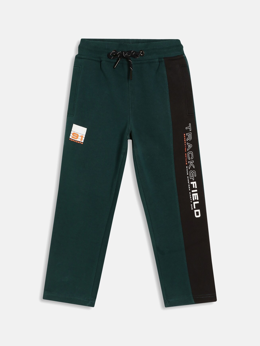 

Octave Boys Green Solid Cotton Track Pants