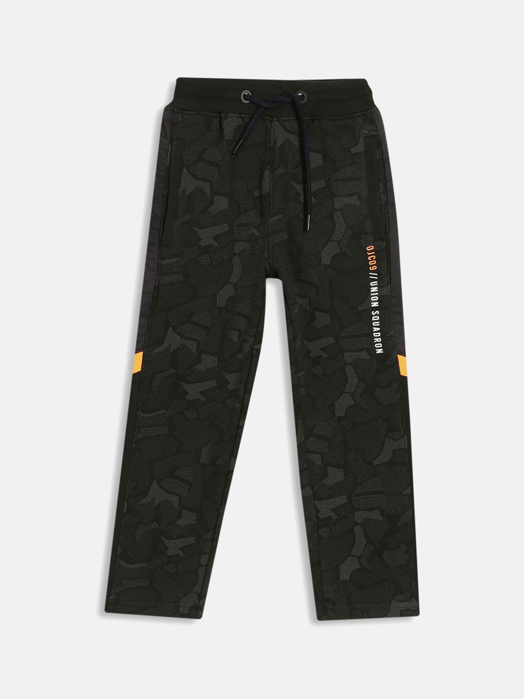 

Octave Boys Green Camouflage Printed Cotton Track Pants