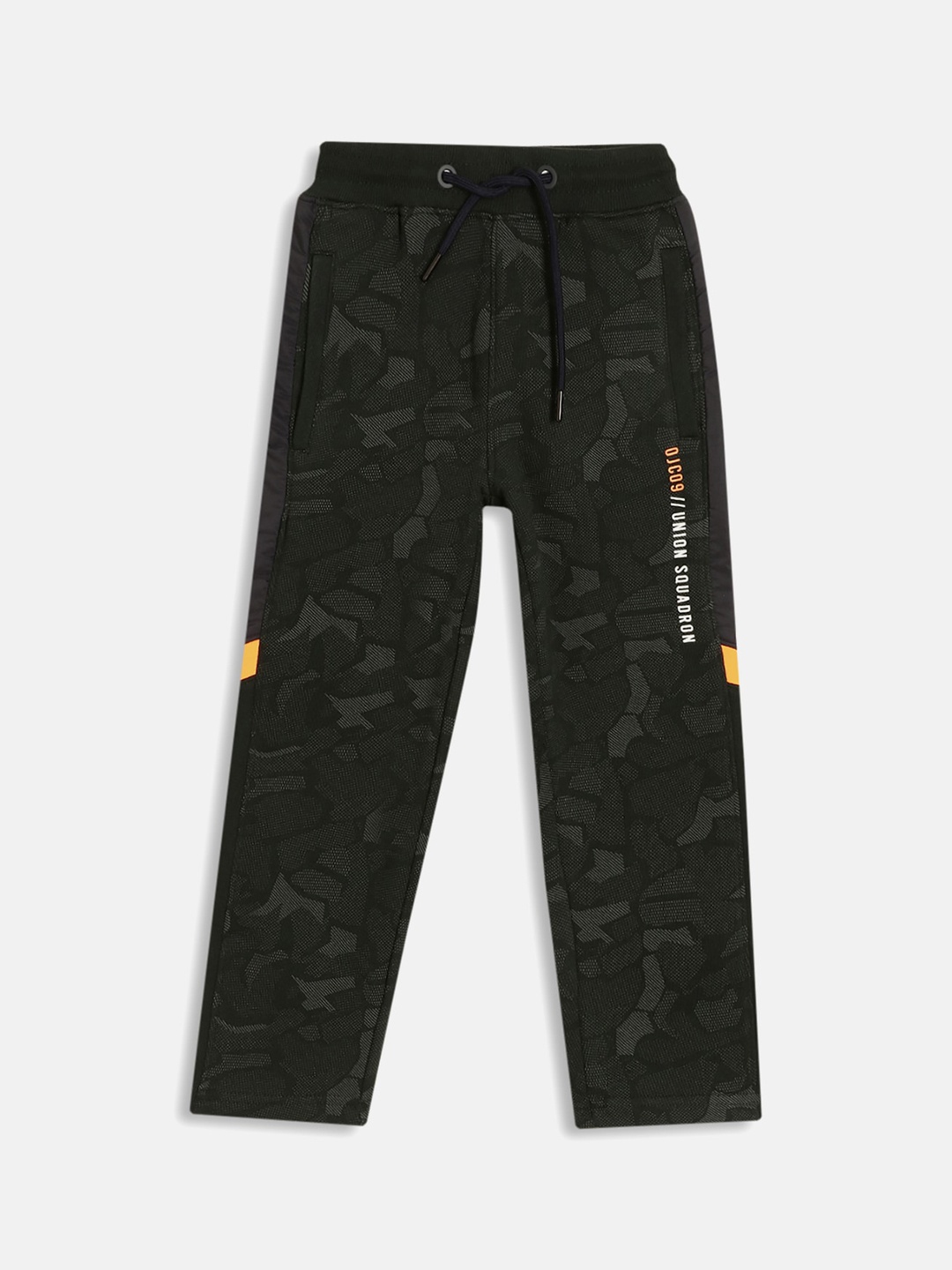 

Octave Boys Black Camouflage Printed Cotton Track Pants