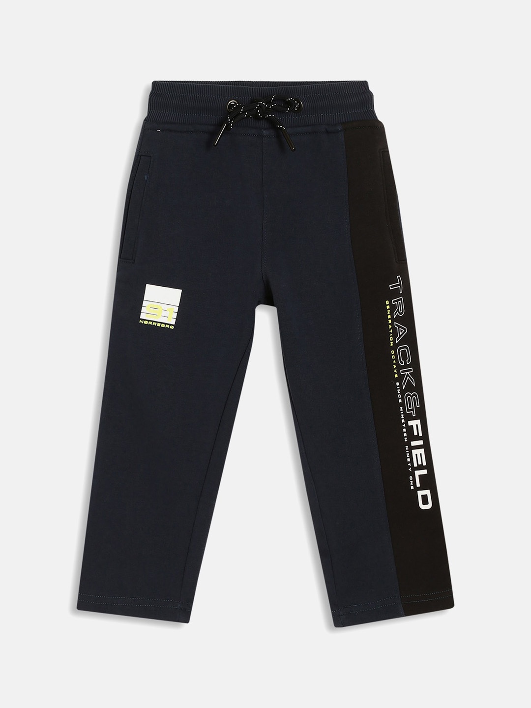 

Octave Boys Blue Printed Cotton Track Pants