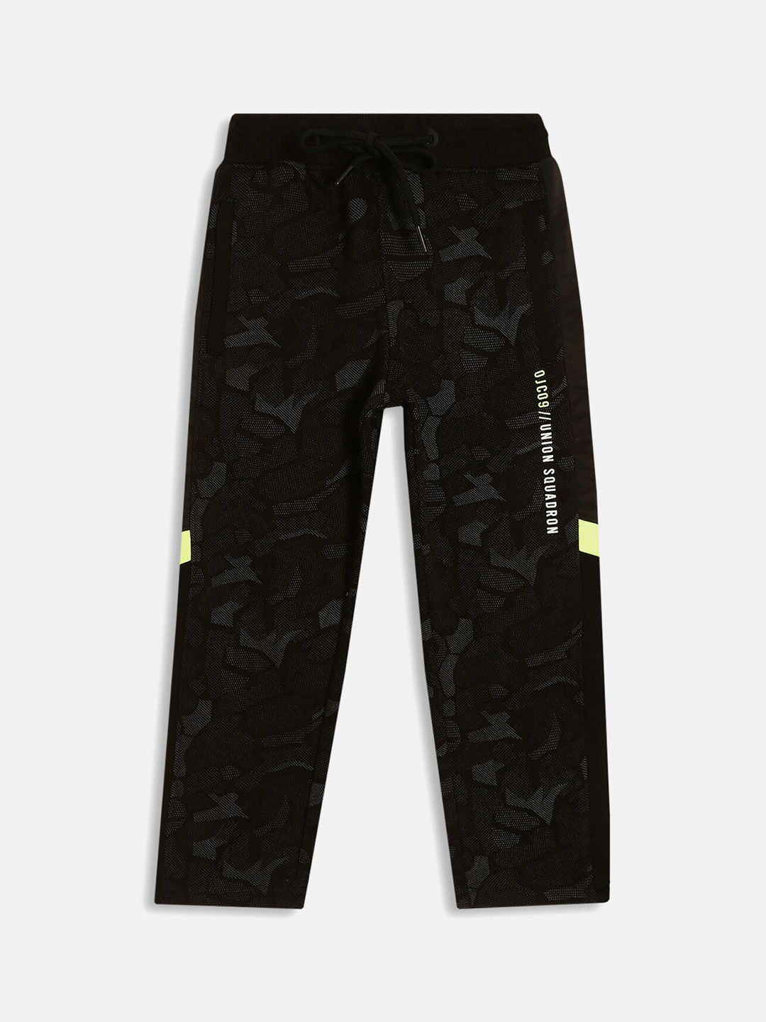 

Octave Boys Black Camouflage Printed Cotton Track Pants
