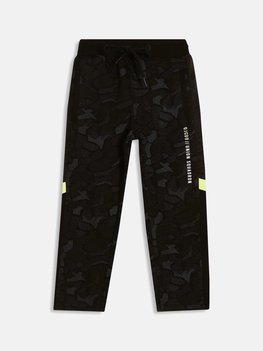 

Octave Boys Black Camouflage Printed Cotton Track Pants