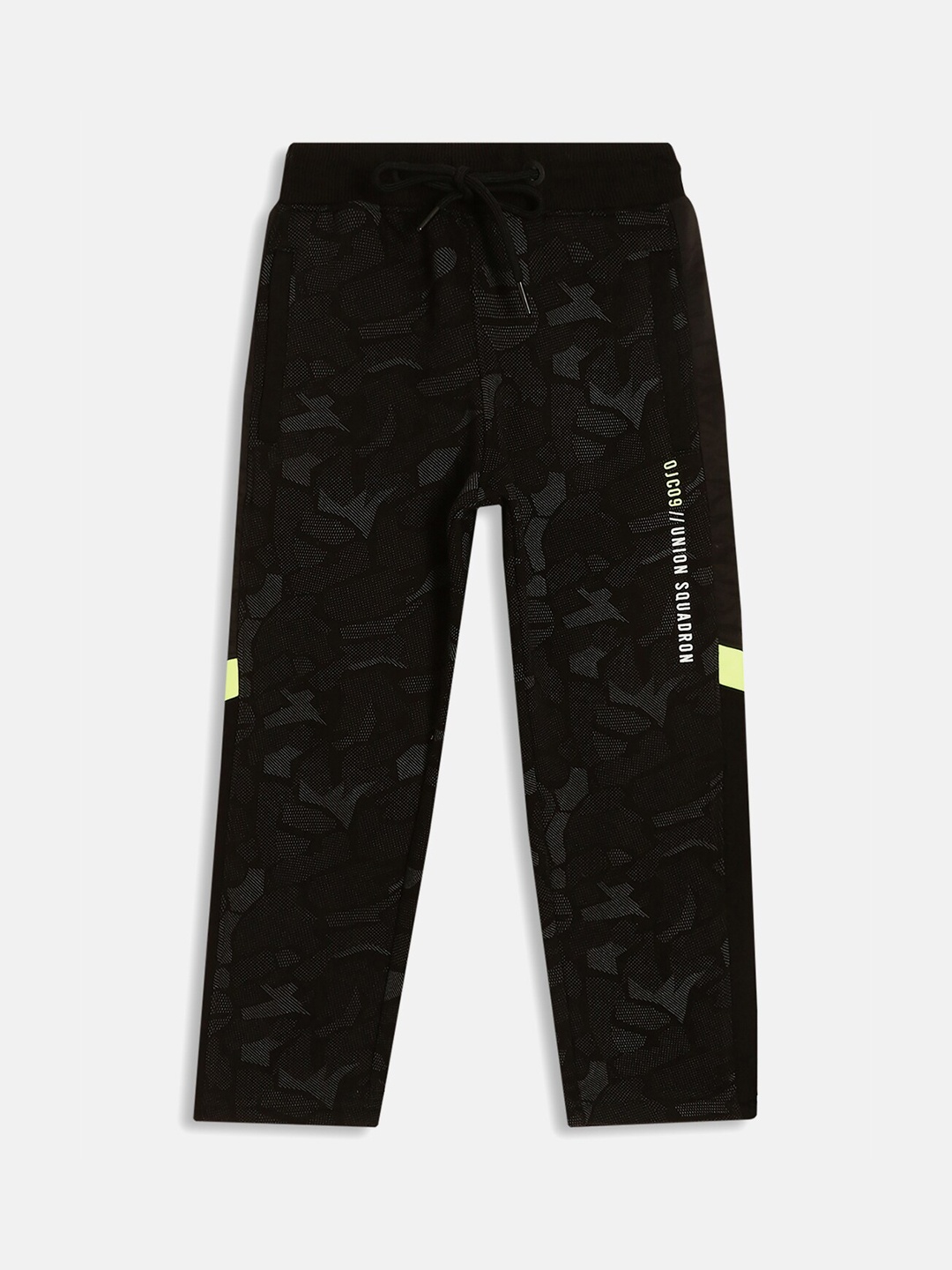 

Octave Boys Black Camouflage Printed Cotton Track Pants