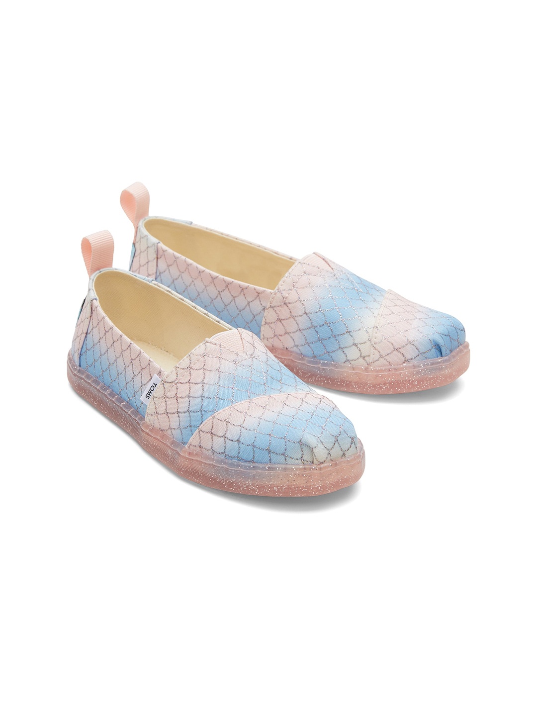 

TOMS Girls Pink & Blue Textured Slip-On Sneakers