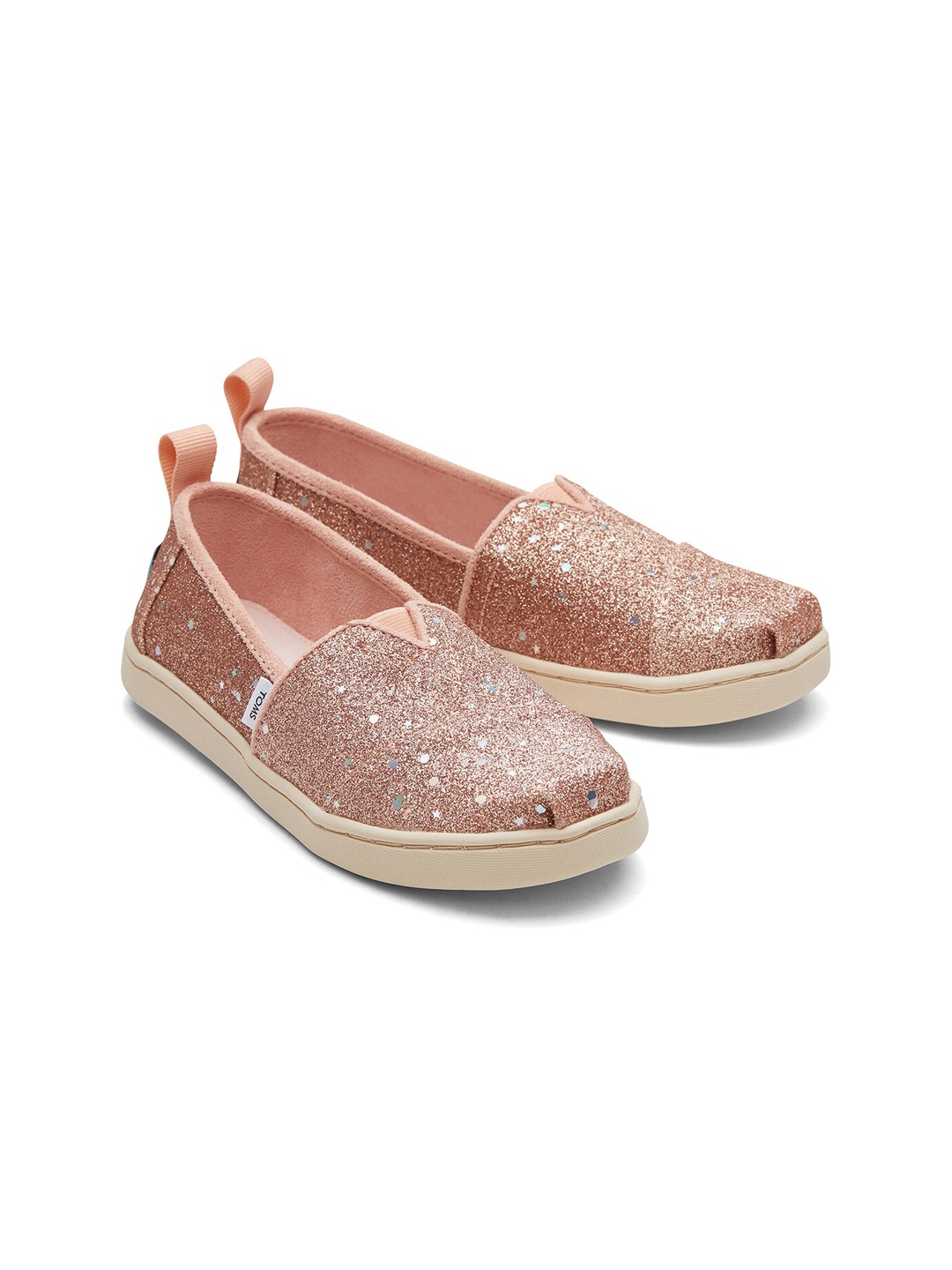 

TOMS Girls Pink Textured Slip-On Sneakers