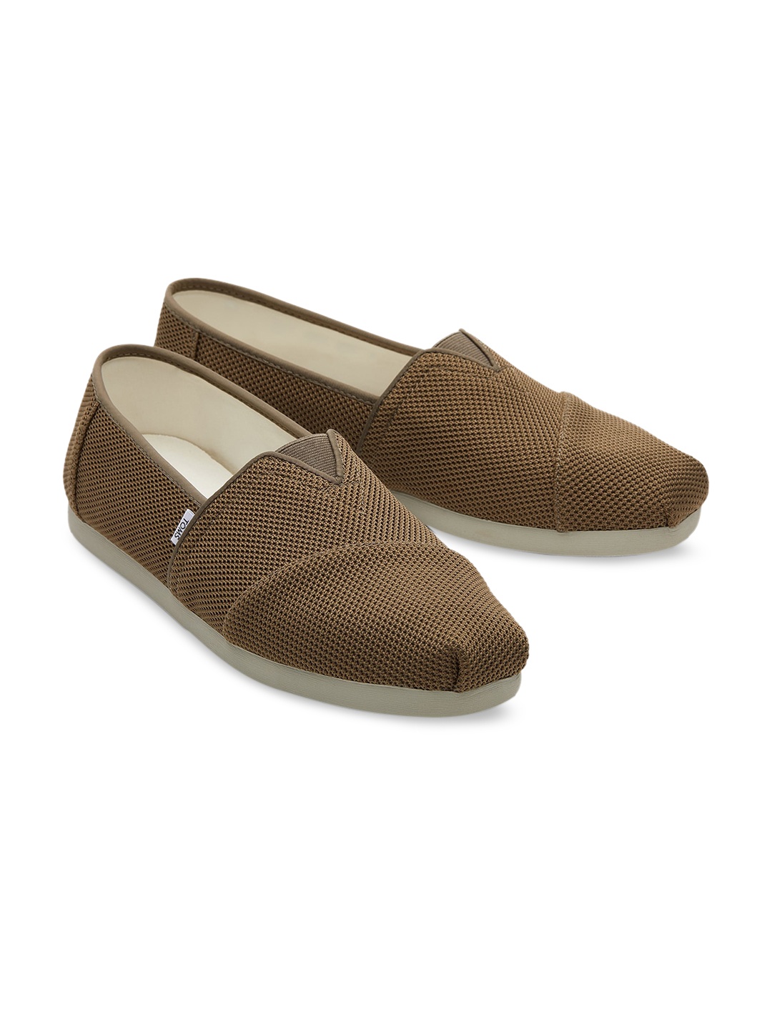 

TOMS Men Brown Woven Design Slip-On Sneakers