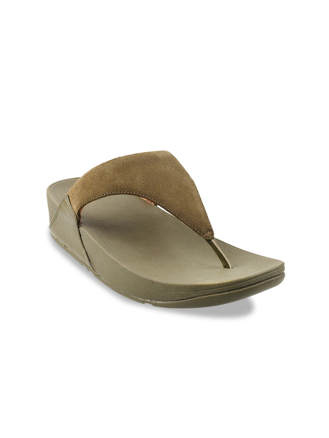 

fitflop Women Green Suede Flatform Sandals