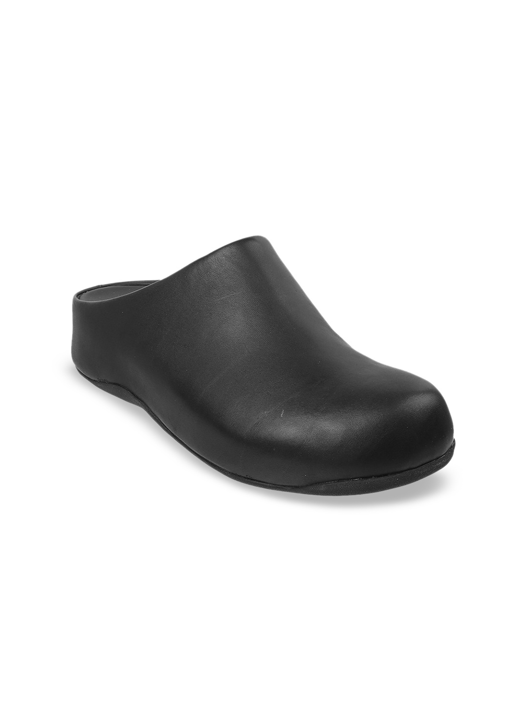 

fitflop Women Black Leather Clogs