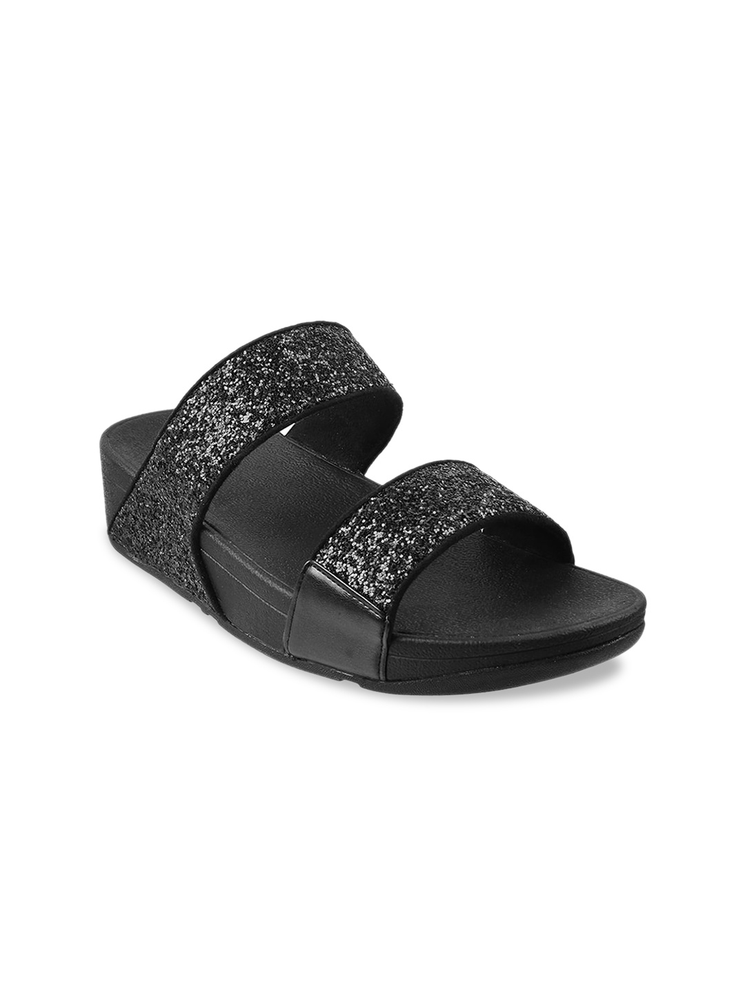 

fitflop Women Black PU Embellished Flatform
