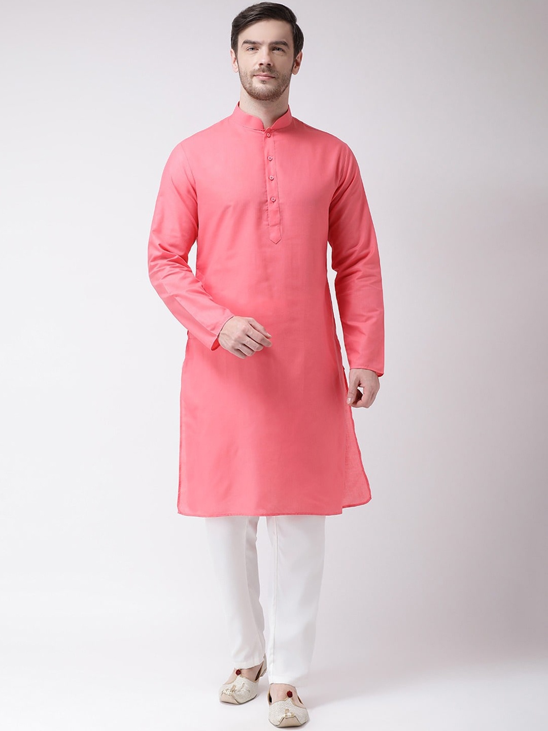 

SG LEMAN Men Pink Kurta with Pyjamas