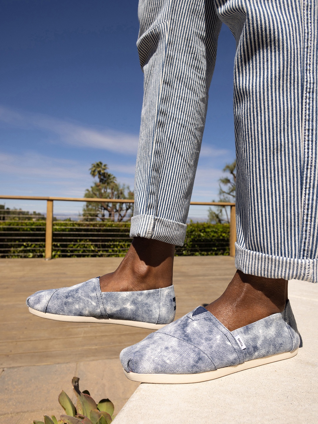 

TOMS Women Navy Blue Textured Slip-On Sneakers