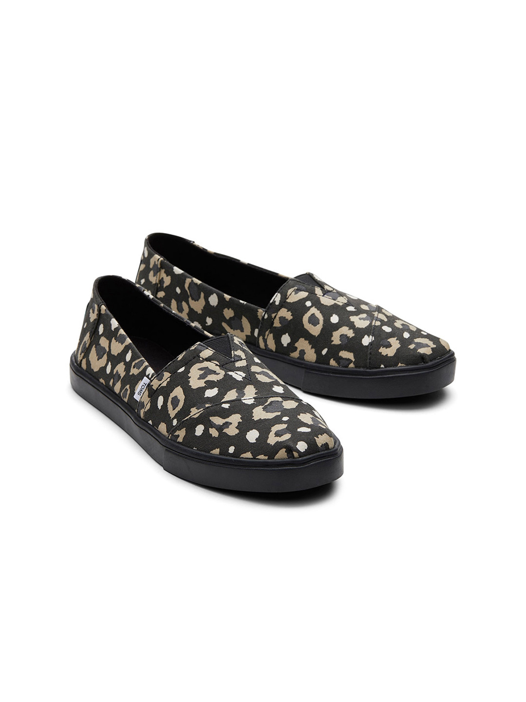 

TOMS Women Black & Beige Printed Slip-On Sneakers