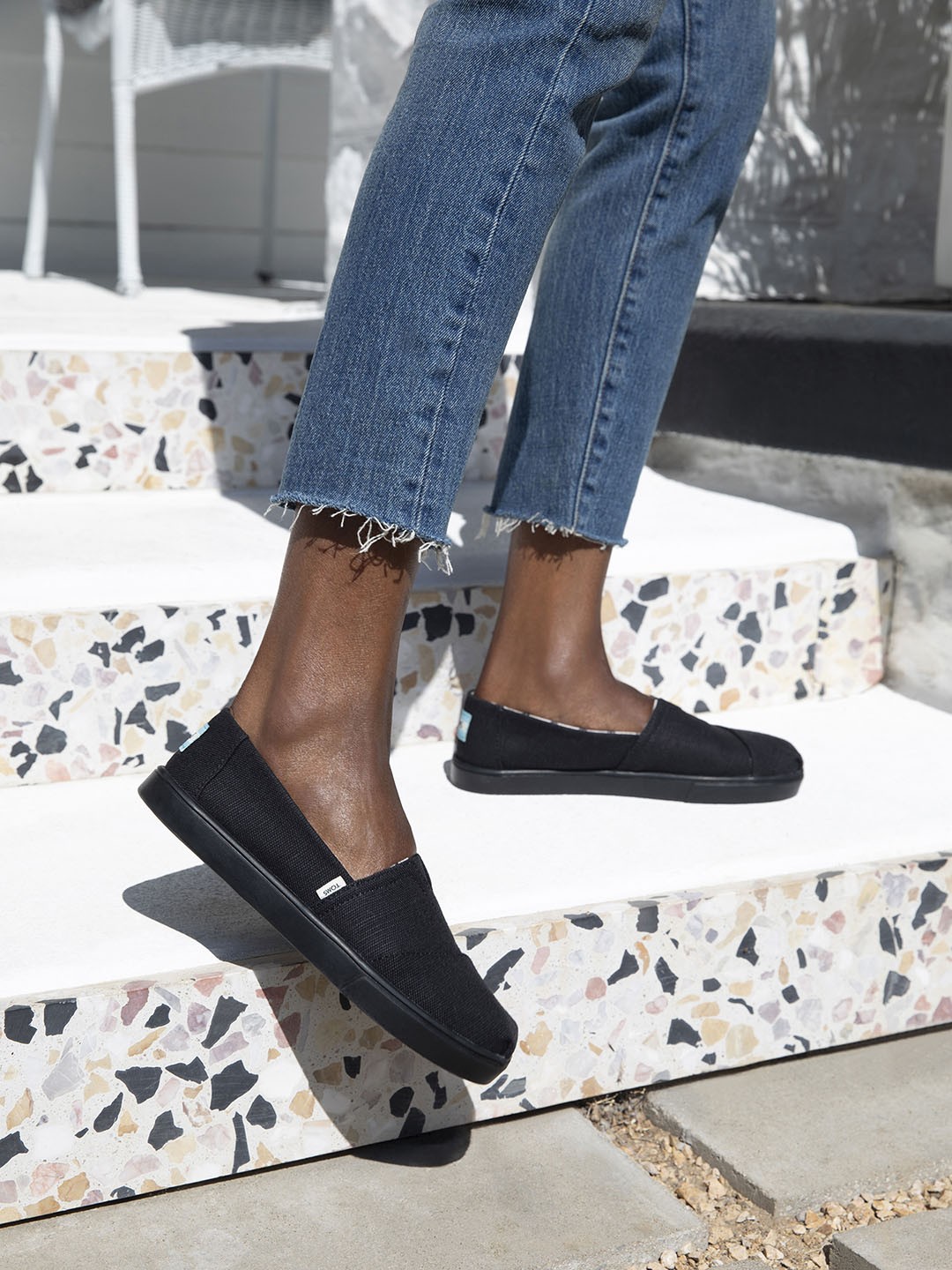 

TOMS Women Black Solid Slip-On Sneakers