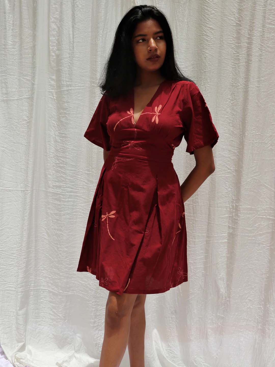 

Chidiyaa Maroon Dress