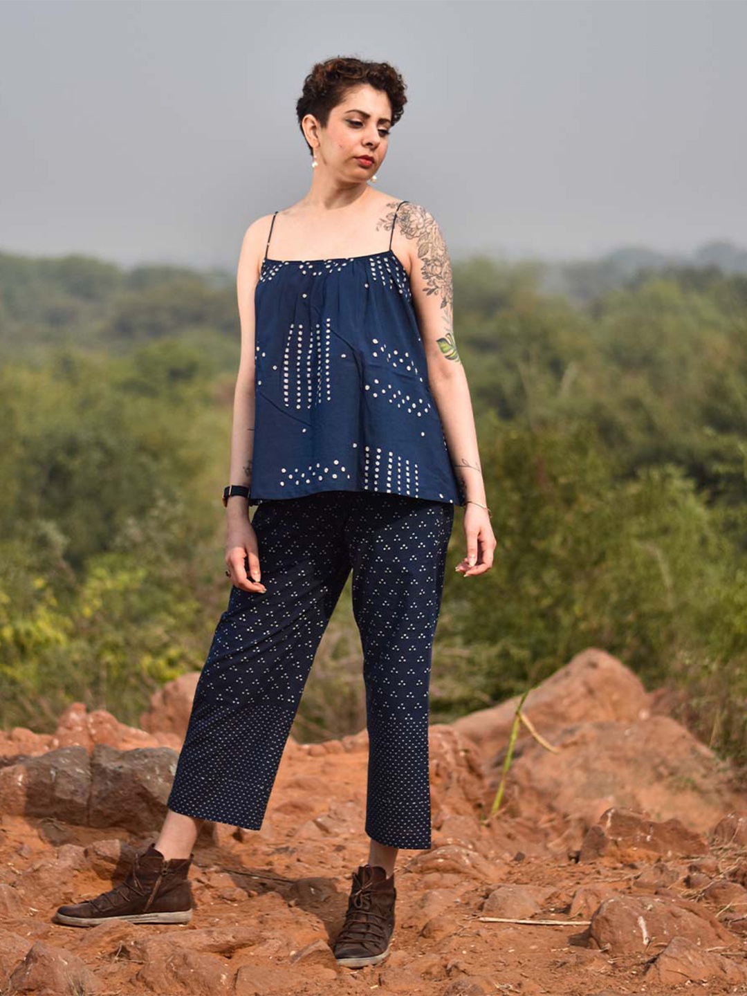 

Chidiyaa Women Blue A-Line Top