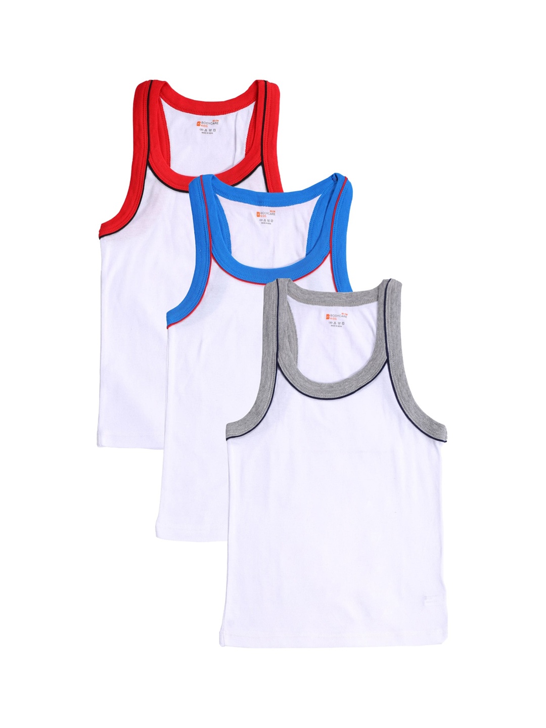 

Bodycare Kids Boys Pack Of 3 Assorted Cotton Innerwear Vests