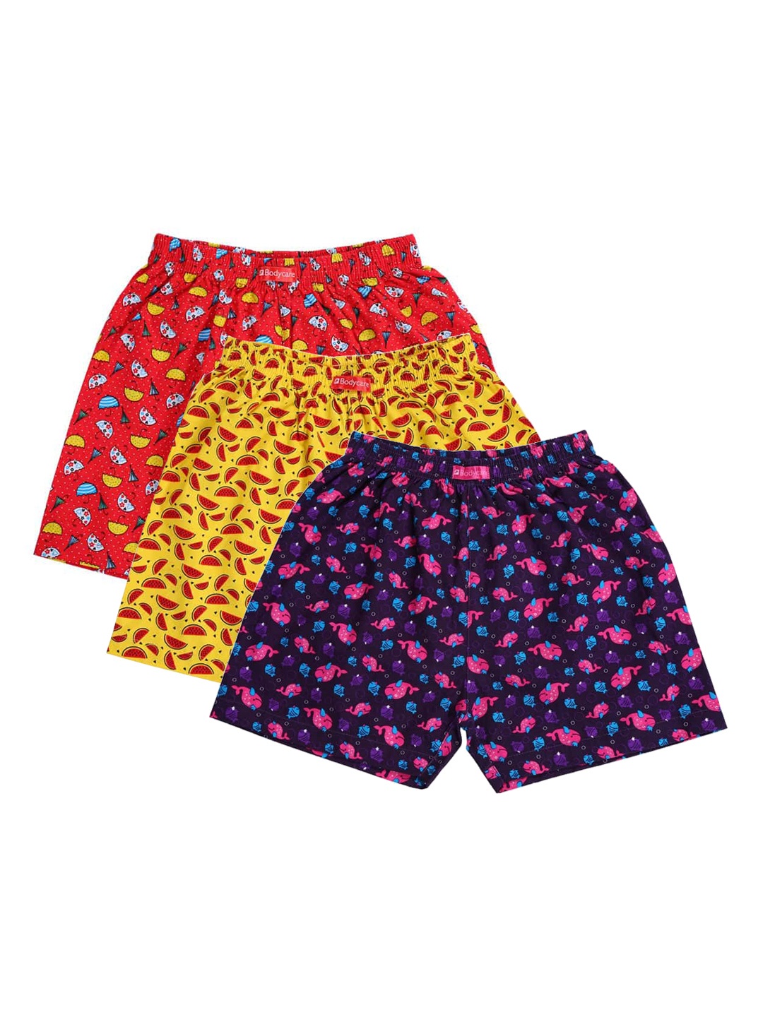 

Bodycare Kids Pack of 3 Girls Pink Floral Printed Cotton Shorts