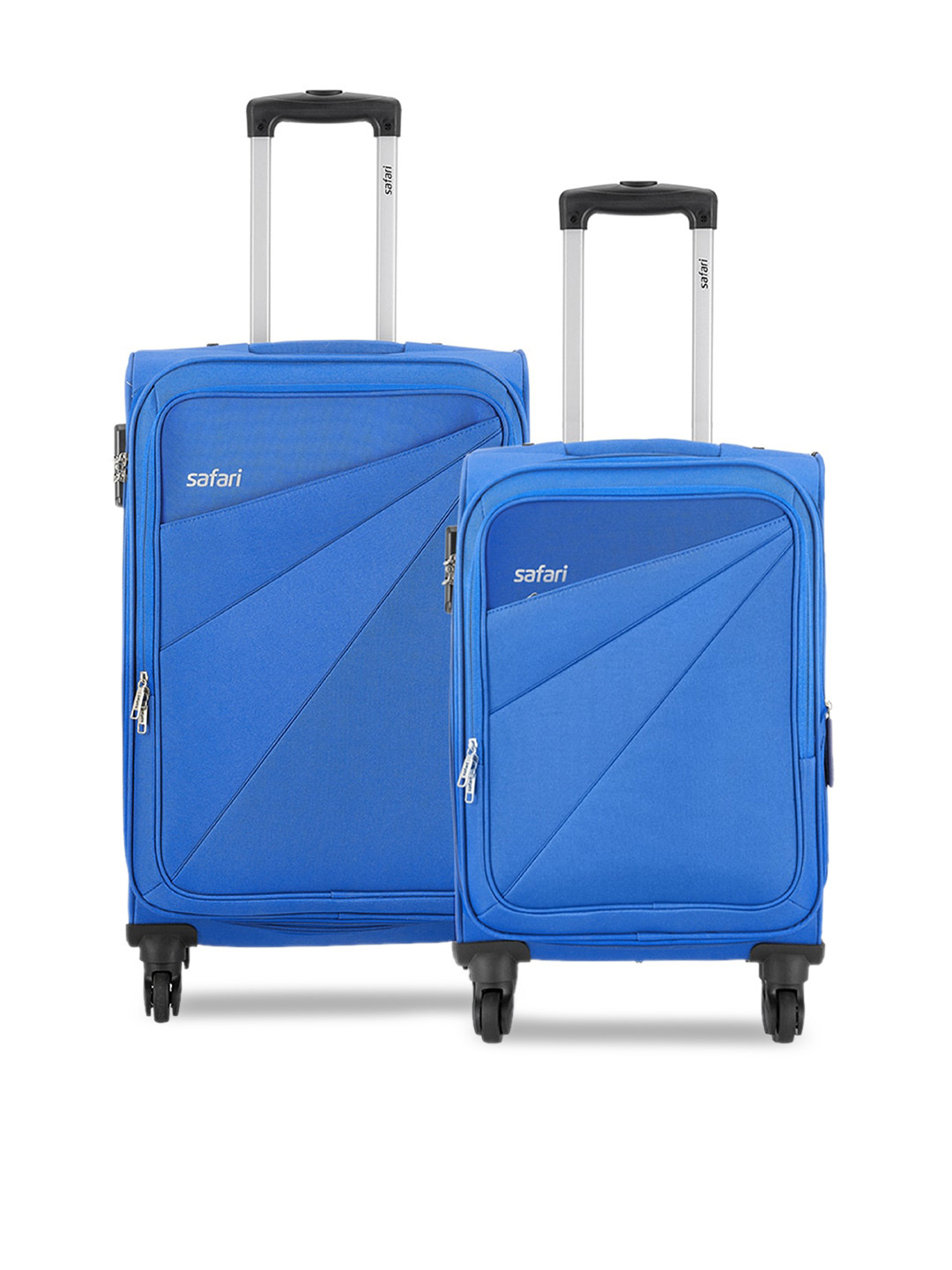 

Safari Set Of 2 Blue Solid Hard-Sided Trolley Bag